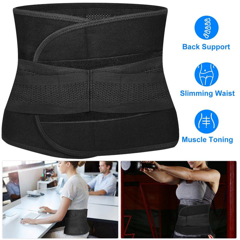 Belt Lower Back Brace Pain Relief Waist Wrap Band Fitness - DailySale
