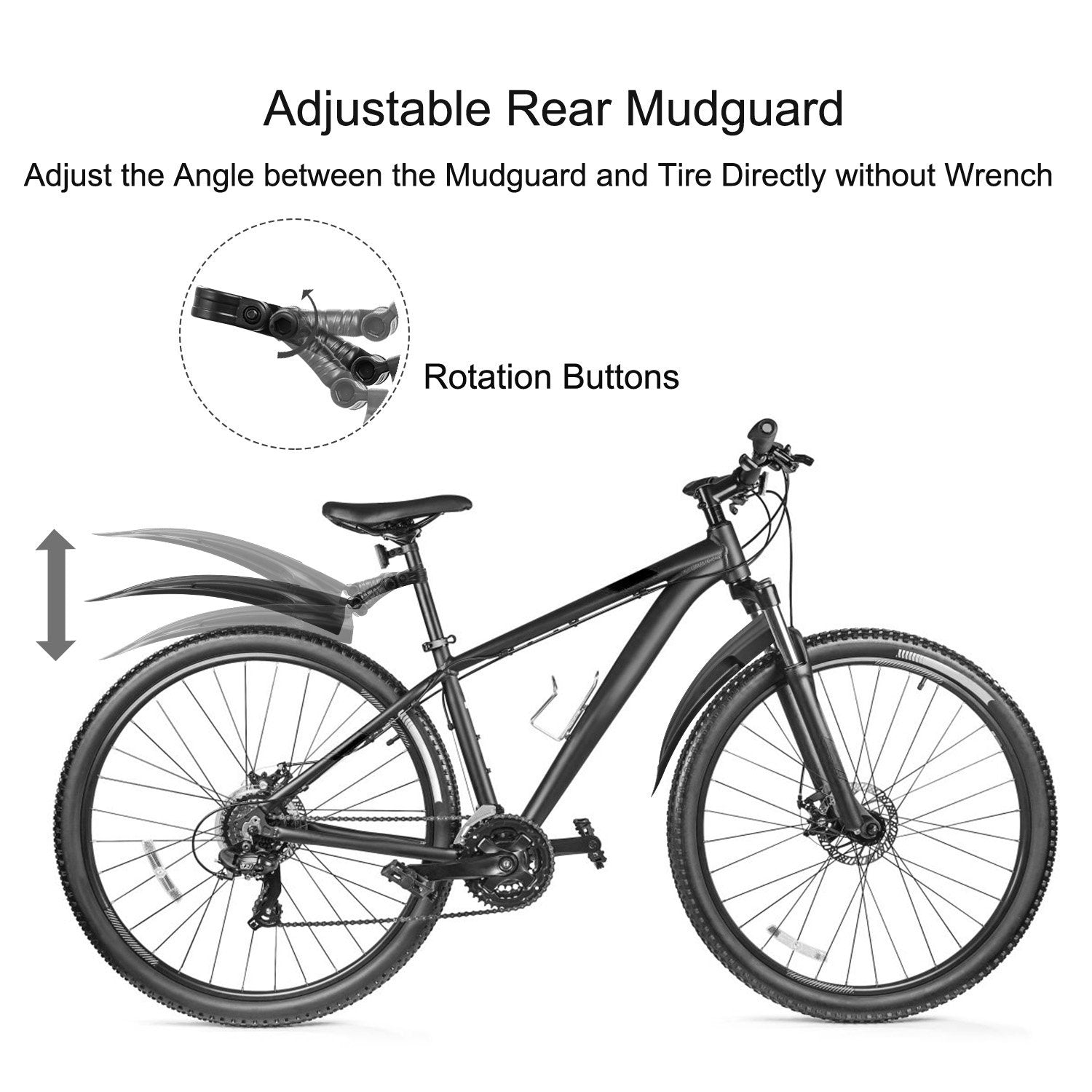 Bicycle Fender Set Adjustable Mudguards Sports & Outdoors - DailySale