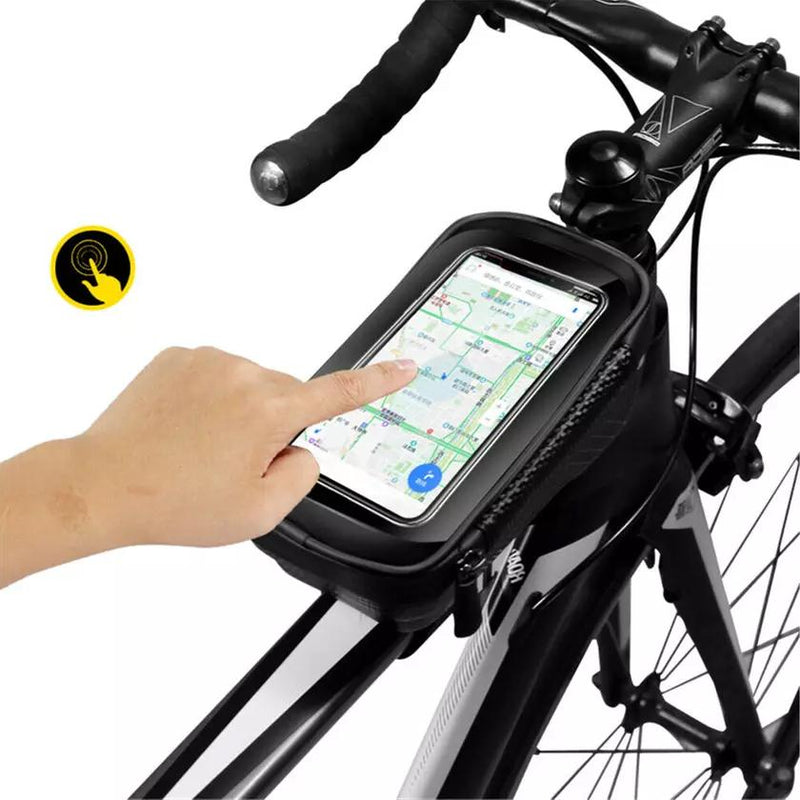 Bicycle Top Tube Frame Bag MTB Waterproof Phone Holder Case Sports & Outdoors - DailySale