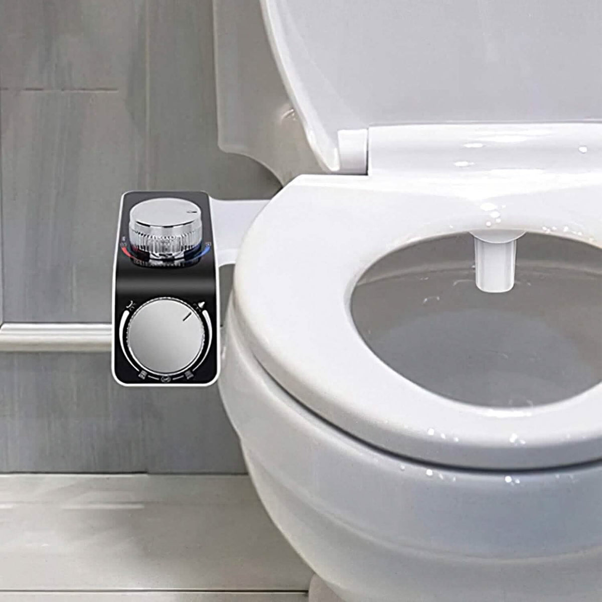 bidetmaster Bidet Seat Elongated Self Cleaning Dual Nozzles Non-Electric AMBIENT FRESH Water bidetmaster Bidet Seat Elongated Self Cleaning Dual Nozzles Non-Electric AMBIENT FRESH Water