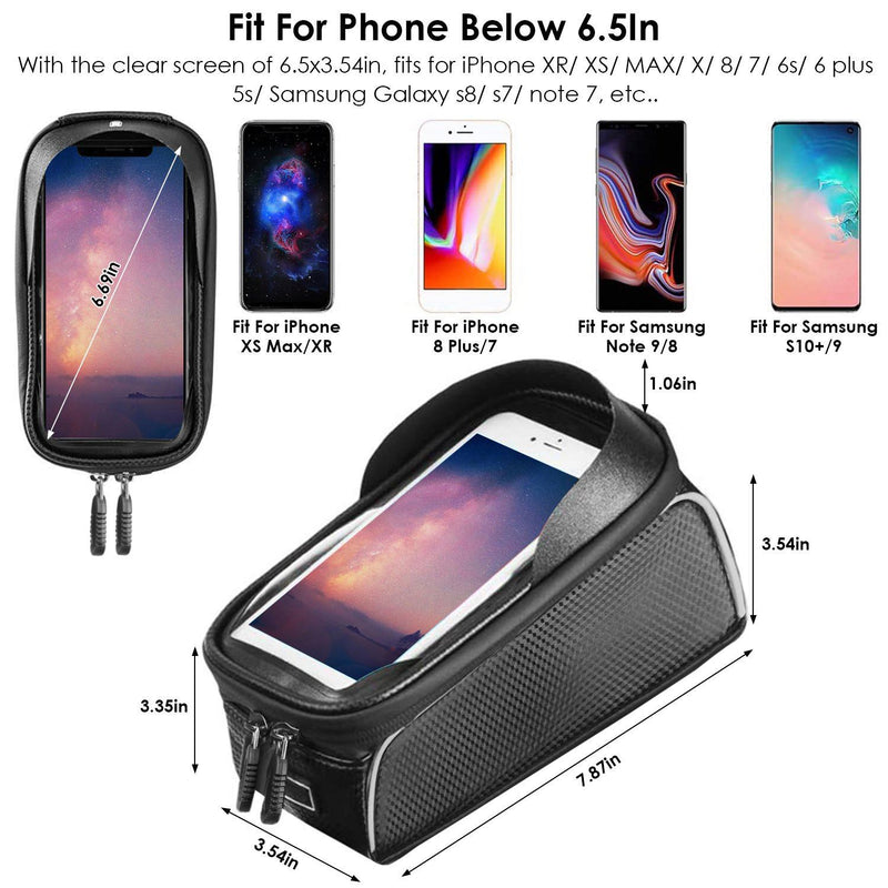 Bike Phone Front Frame Bag with Touch Screen Sun-Visor Sports & Outdoors - DailySale