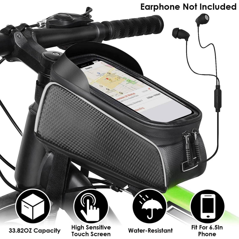 Bike Phone Front Frame Bag with Touch Screen Sun-Visor Sports & Outdoors - DailySale