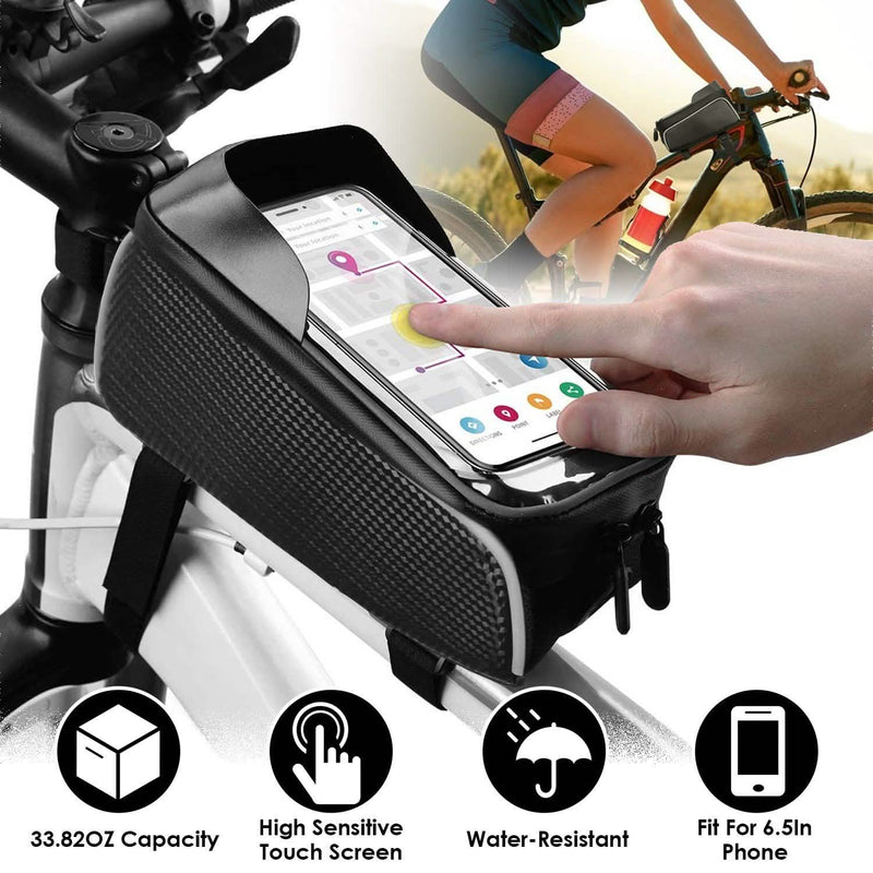 Bike Phone Front Frame Bag with Touch Screen Sun-Visor Sports & Outdoors - DailySale