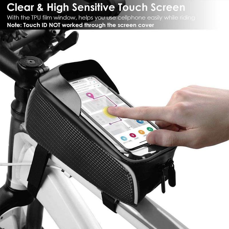 Bike Phone Front Frame Bag with Touch Screen Sun-Visor Sports & Outdoors - DailySale