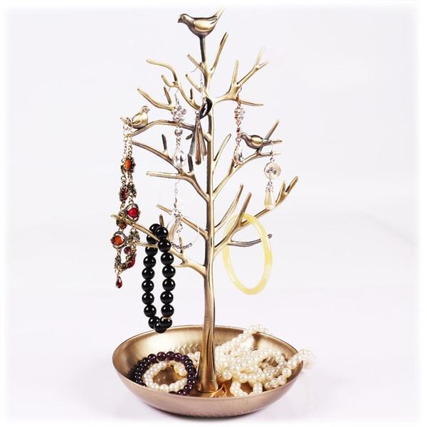 Birds Tree Jewelry Stand Closet & Storage Gold - DailySale