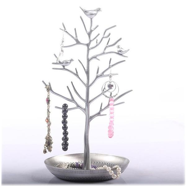 Birds Tree Jewelry Stand Closet & Storage Silver - DailySale