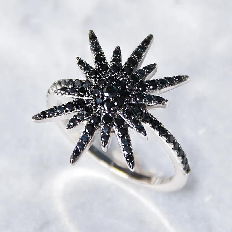 Black CZ Star Statement Ring - Assorted Sizes Jewelry 6 - DailySale