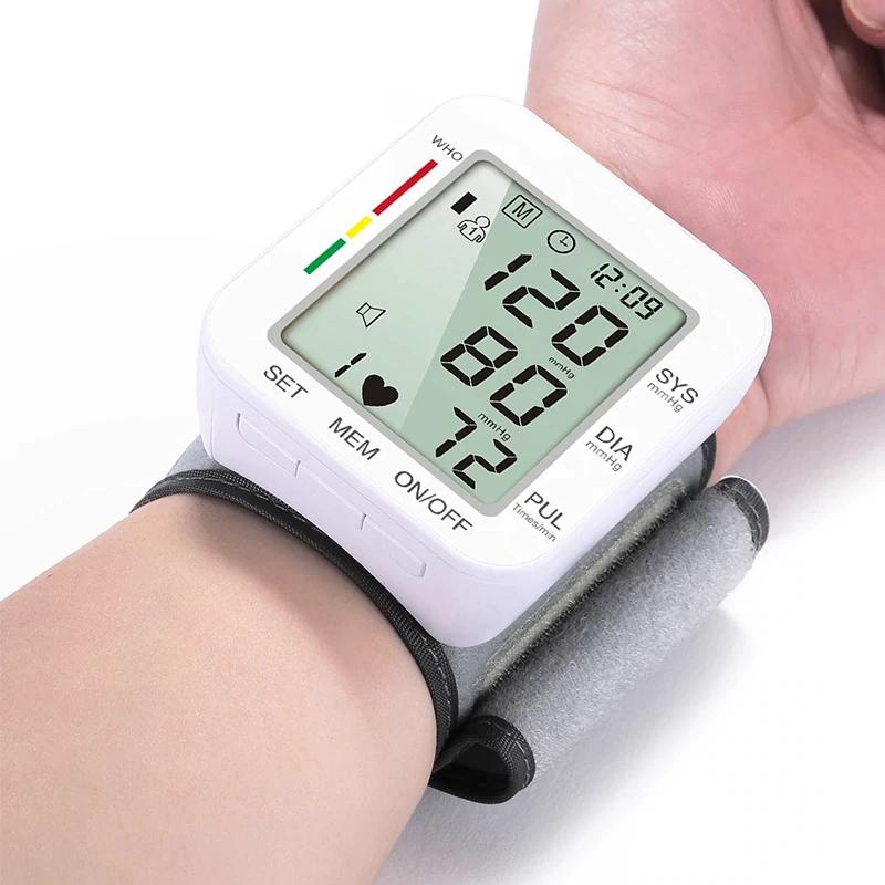 Blood Pressure Monitor Large LCD Display and Adjustable Wrist Cuff Wellness - DailySale