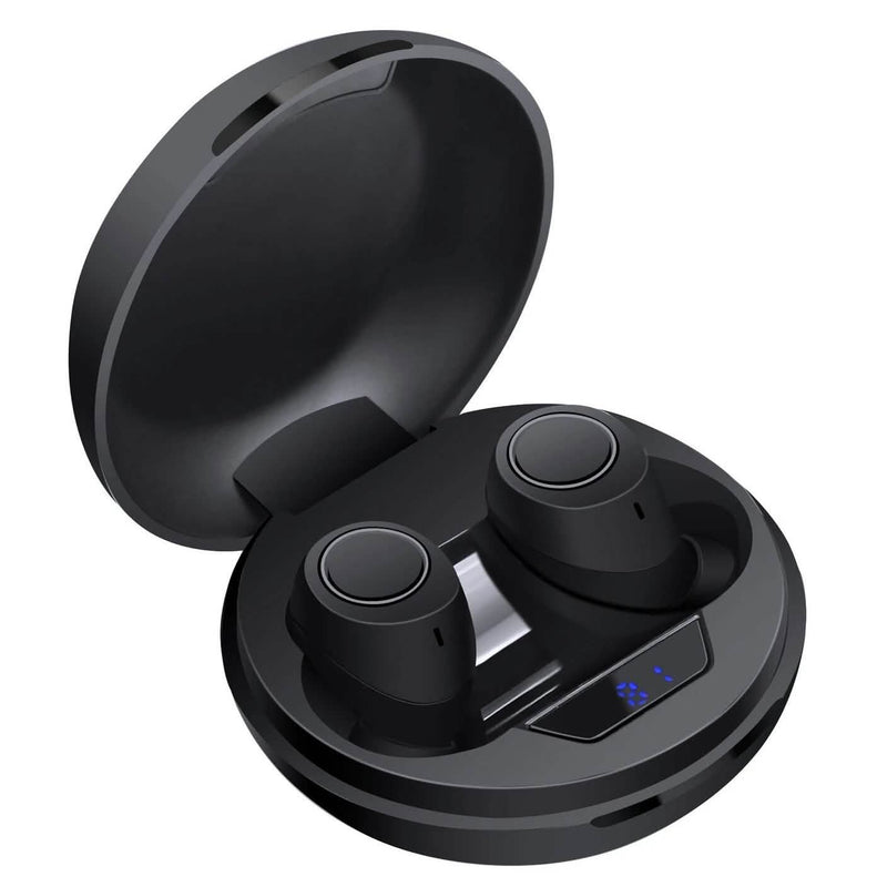 Bluetooth 5.0 Wireless Headset Deep Bass Stereo Earbuds LCD Power Display Headphones - DailySale