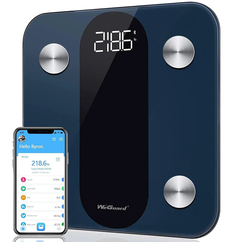 Bluetooth Digital Bathroom Scale with Heart Rate Tracking High-precision BMI Smart Scale Fitness - DailySale