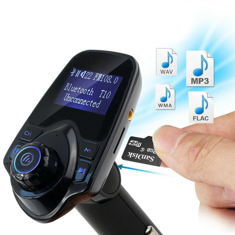 Bluetooth Handsfree In Car Kit FM Transmitter MP3 Player 2 USB Charger Automotive - DailySale