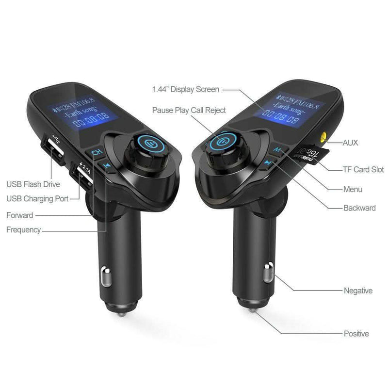Bluetooth Handsfree In Car Kit FM Transmitter MP3 Player 2 USB Charger Automotive - DailySale