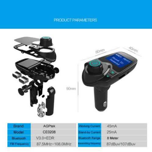 Bluetooth Handsfree In Car Kit FM Transmitter MP3 Player 2 USB Charger Automotive - DailySale