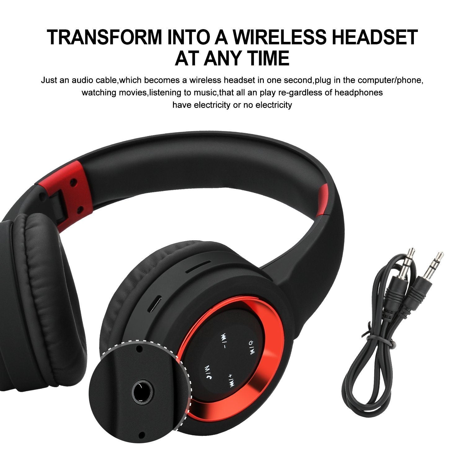 Bluetooth Headset Wireless Hi-Fi Stereo Foldable Headphones Headphones & Audio - DailySale