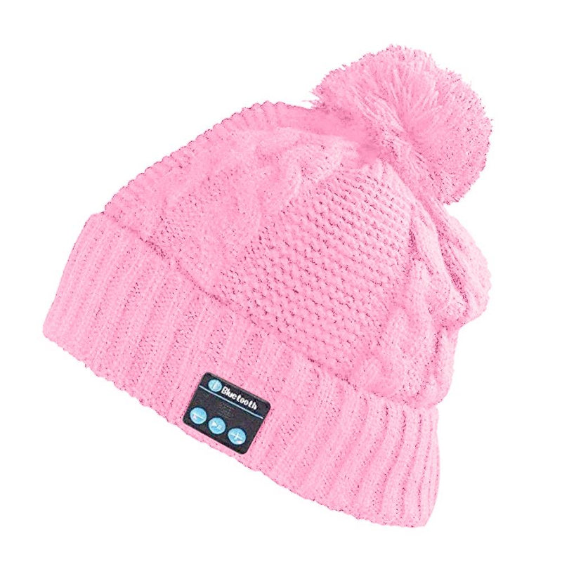 Bluetooth Pom-Pom Beanie - Assorted Colors Women's Apparel Pink - DailySale