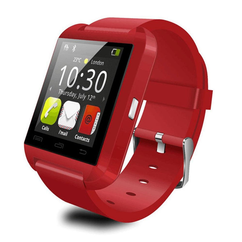 Bluetooth Smart Watch with Phone Pairing, Pedometer, Sleep Monitoring & More Gadgets & Accessories Red - DailySale