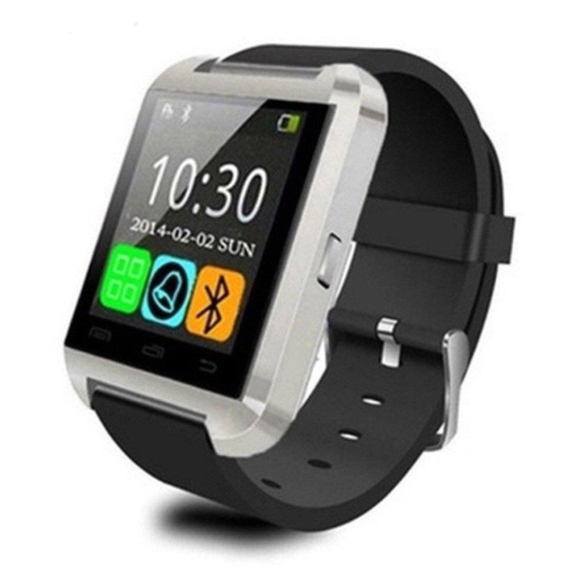 Bluetooth Smart Watch with Phone Pairing Pedometer Sleep Monitoring etc. Silver