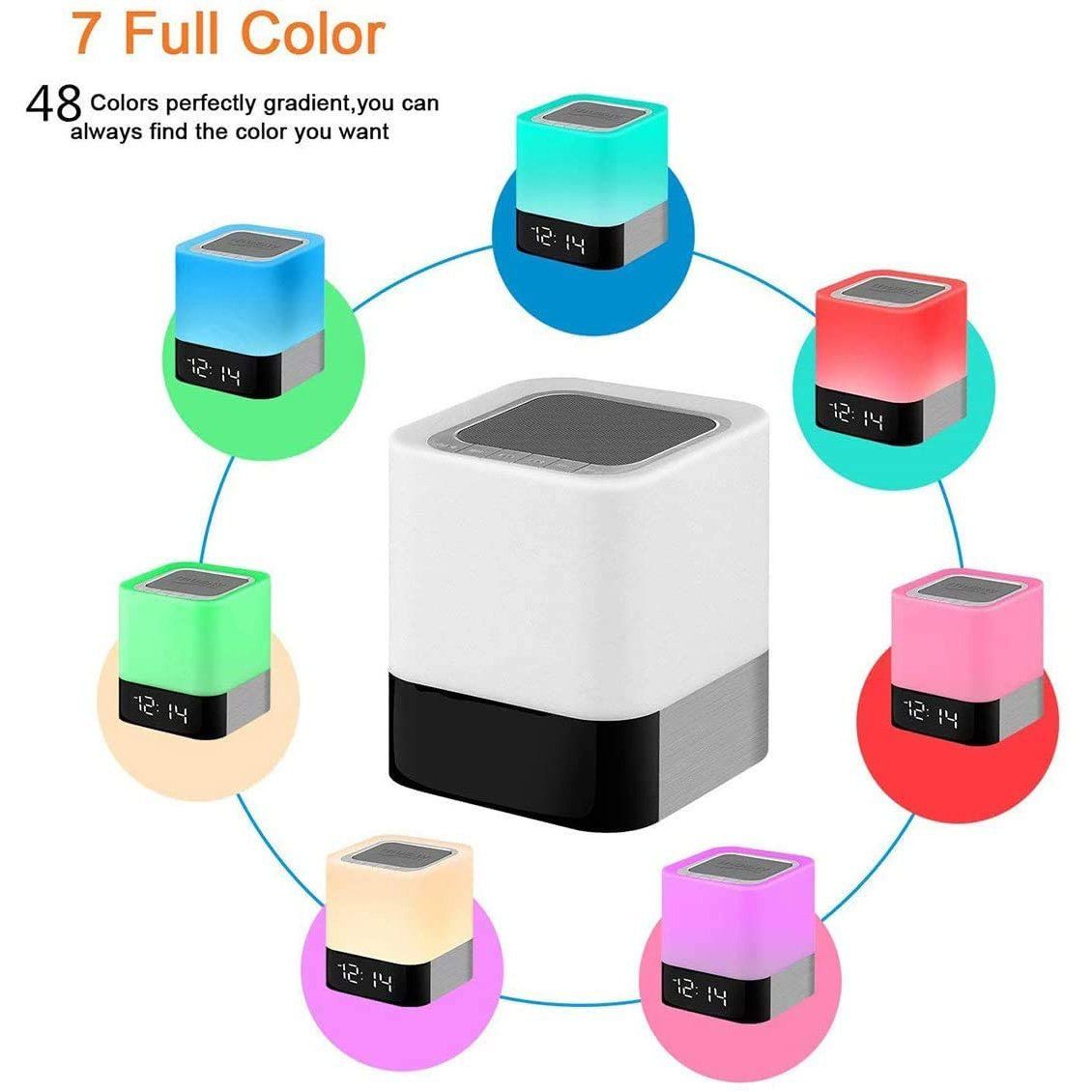 Bluetooth Speaker Touch Sensor Bedside Lamp Speakers - DailySale