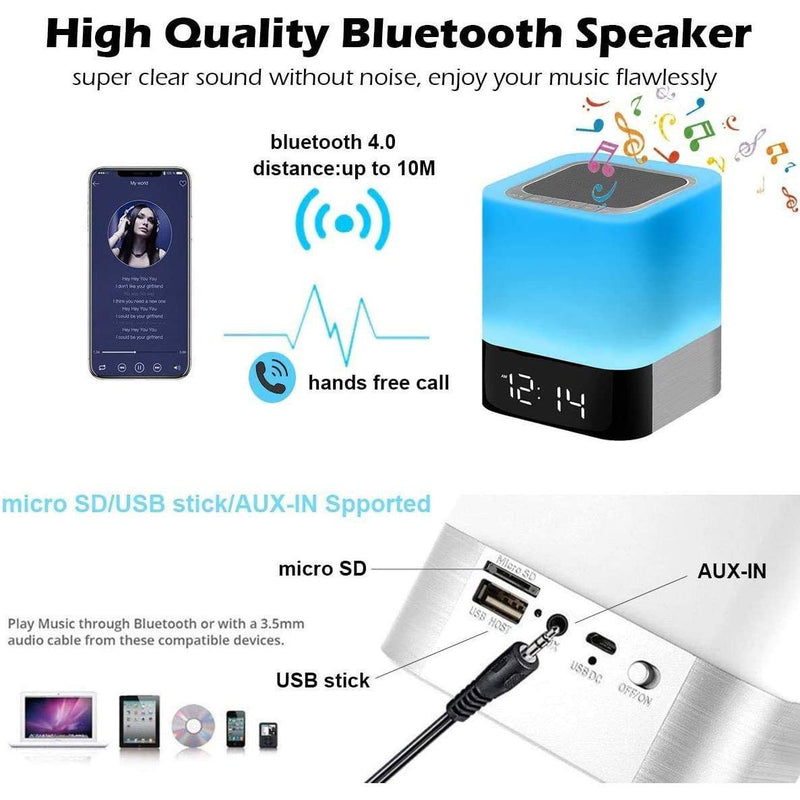 Bluetooth Speaker Touch Sensor Bedside Lamp Speakers - DailySale