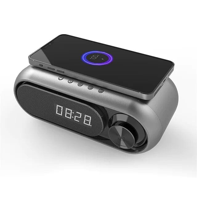 Bluetooth Speaker Wireless Charger with Alarm Clock Speakers - DailySale