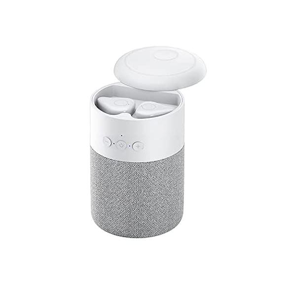 Bluetooth Speakers and Wireless Earbuds Combo Speakers White - DailySale