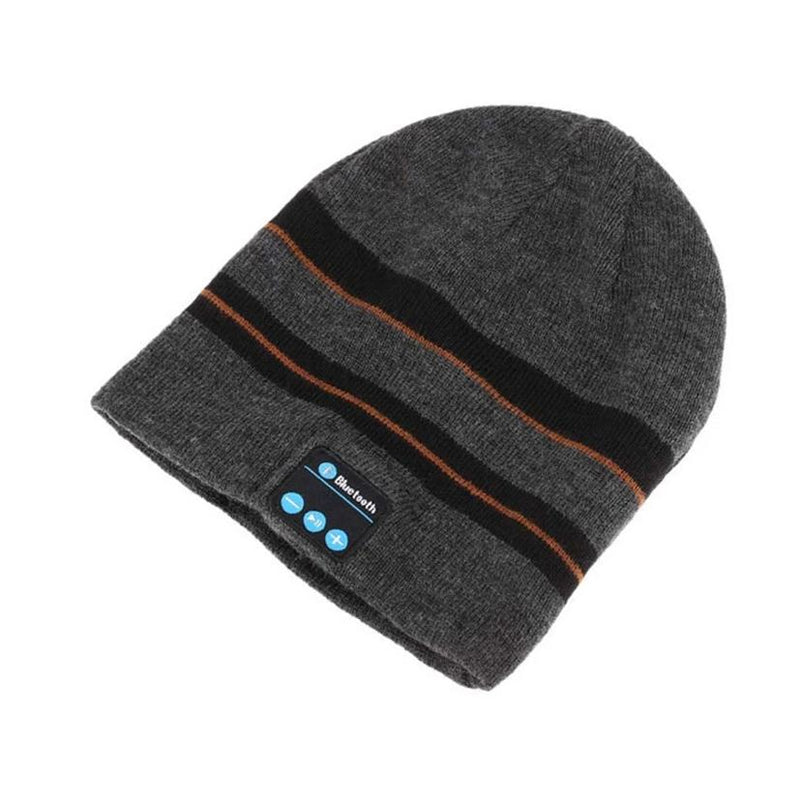 Bluetooth Wireless Winter Beanie Hat - Assorted Colors Women's Apparel Striped Gray - DailySale