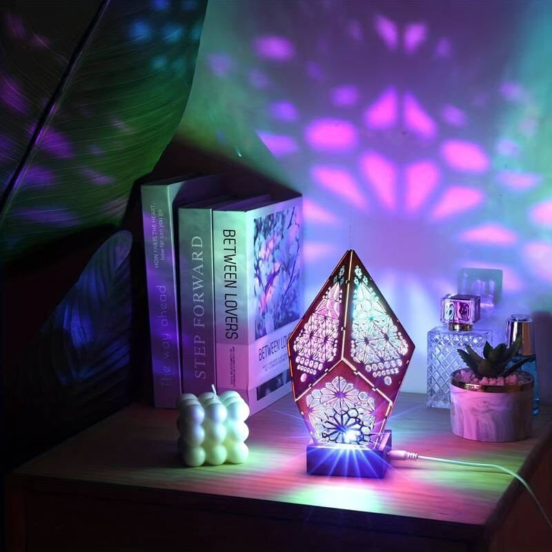 Bohemian Diamond Pole Star Projector Night Light Indoor Lighting - DailySale