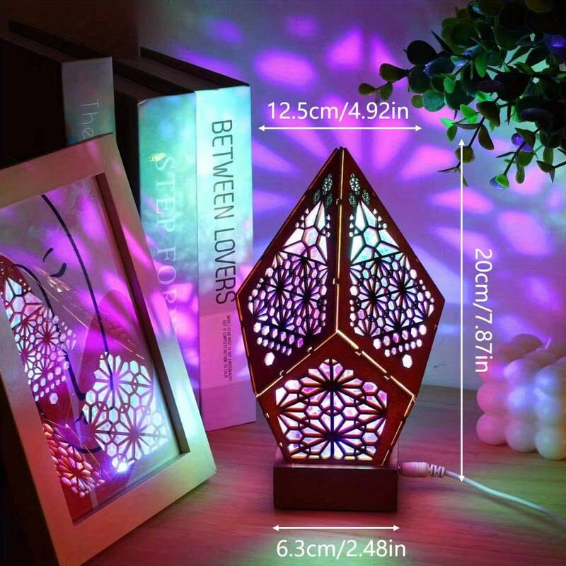 Bohemian Diamond Pole Star Projector Night Light Indoor Lighting - DailySale