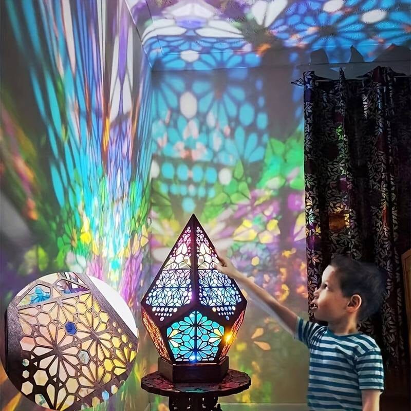 Bohemian Diamond Pole Star Projector Night Light Indoor Lighting - DailySale