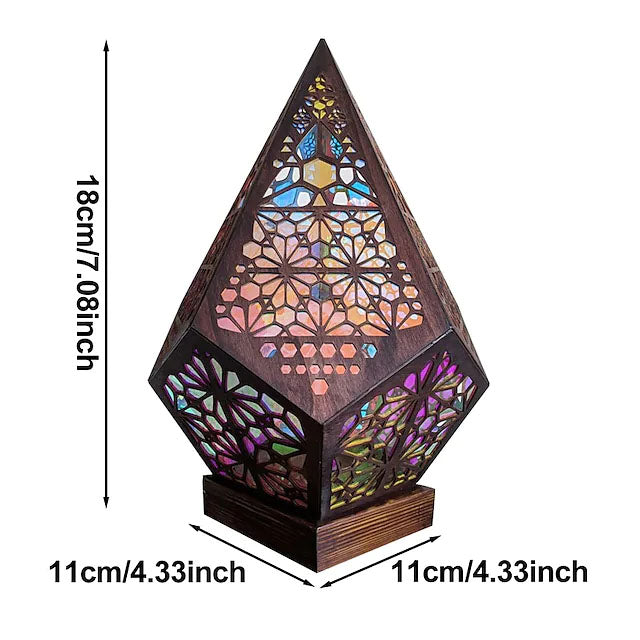 Bohemian Diamond Pole Star Projector Night Light Indoor Lighting - DailySale