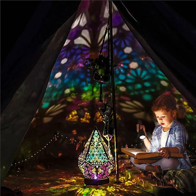 Bohemian Diamond Pole Star Projector Night Light Indoor Lighting - DailySale