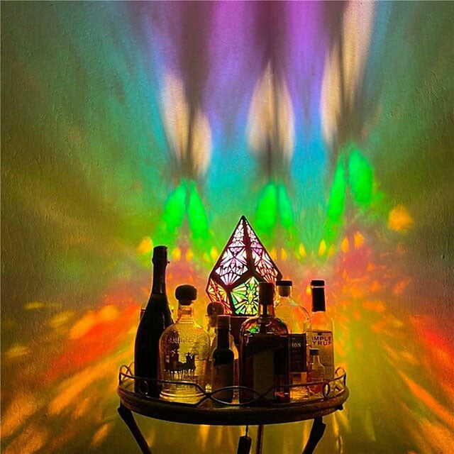 Bohemian Diamond Pole Star Projector Night Light Indoor Lighting - DailySale