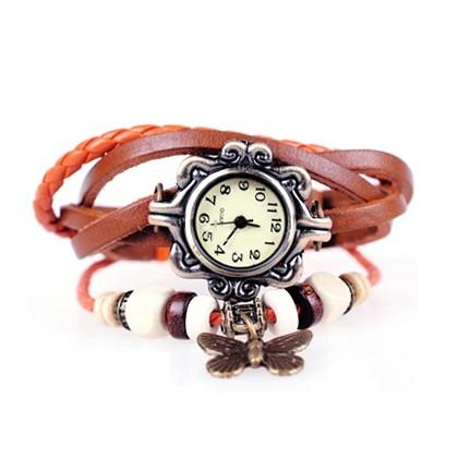 Boho Chic Vintage Inspired Handmade Butterfly Watch - Assorted Colors Women's Apparel Brown - DailySale