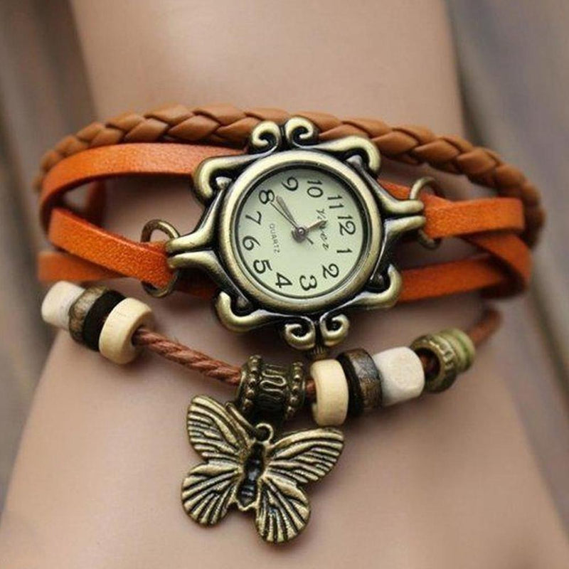 Boho Chic Vintage Inspired Handmade Butterfly Watch - Assorted Colors Women's Apparel - DailySale