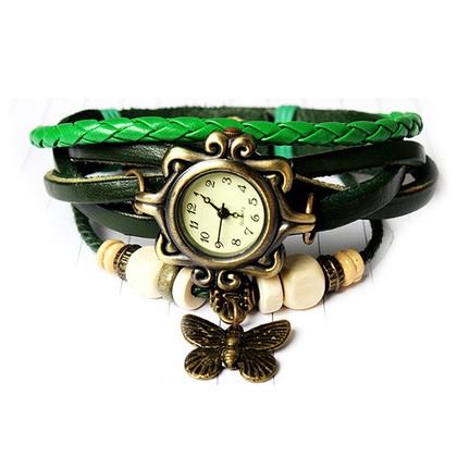 Boho Chic Vintage Inspired Handmade Butterfly Watch - Assorted Colors Women's Apparel Green - DailySale