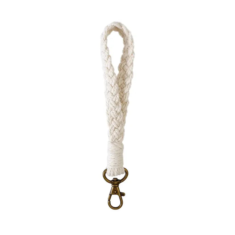 Boho Handmade Wristlet Bracelet Keyring Everything Else White - DailySale