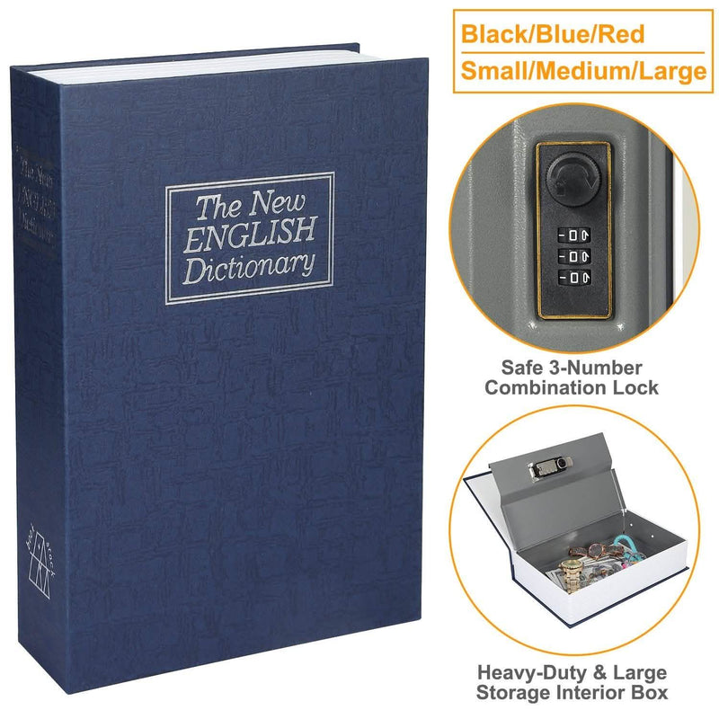 Book Safe with 3-Digit Combination Lock Storage Box Closet & Storage - DailySale