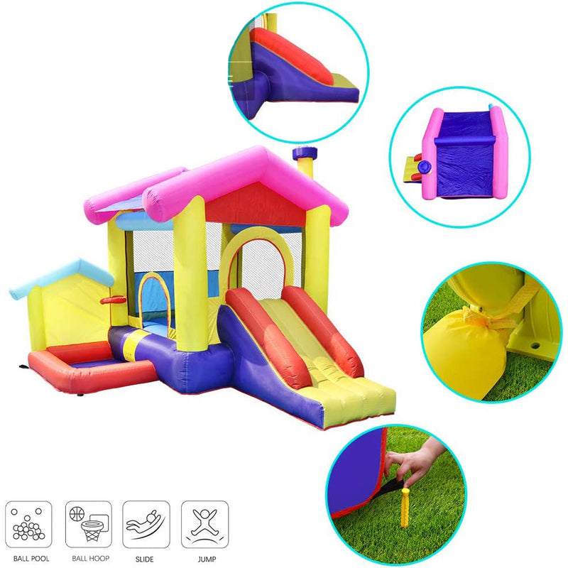 Bouncy Castle Bounce House Slides and Jumps Toys & Games - DailySale