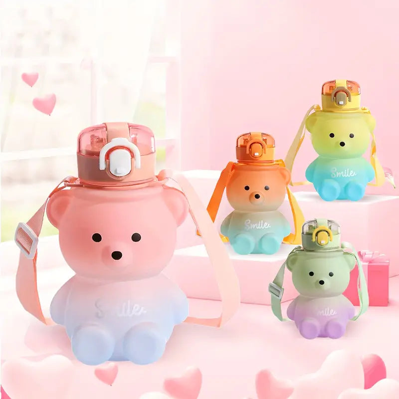 BPA-free Kawaii Bear Straw Water Bottle Kitchen Tools & Gadgets - DailySale