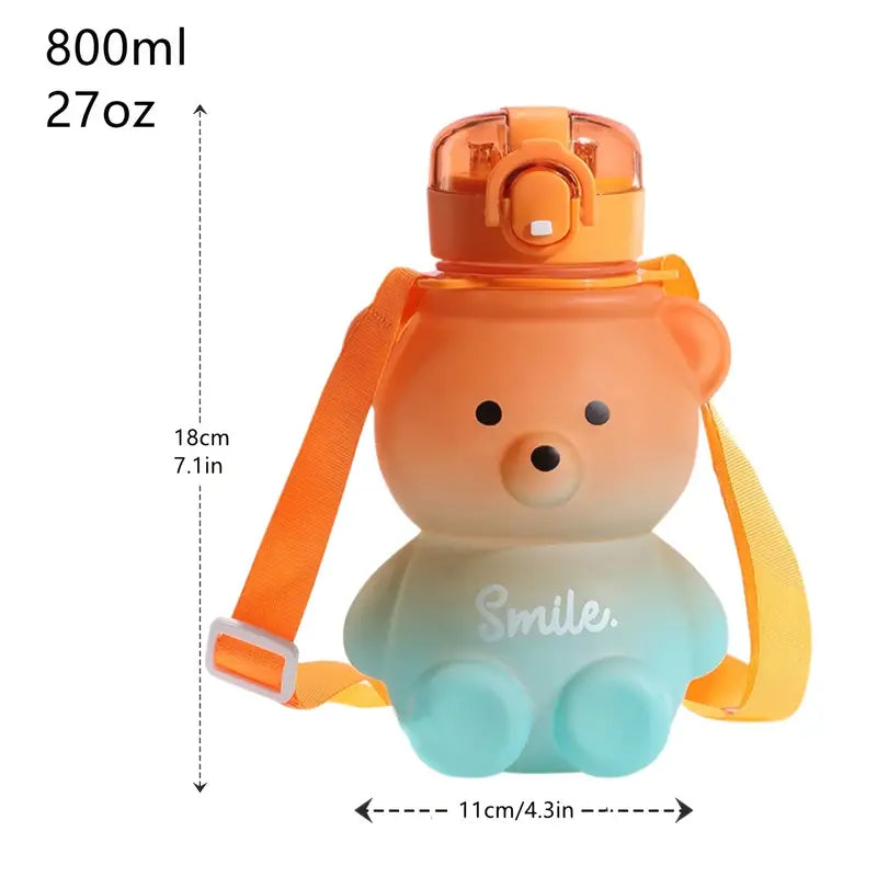 BPA-free Kawaii Bear Straw Water Bottle Kitchen Tools & Gadgets - DailySale