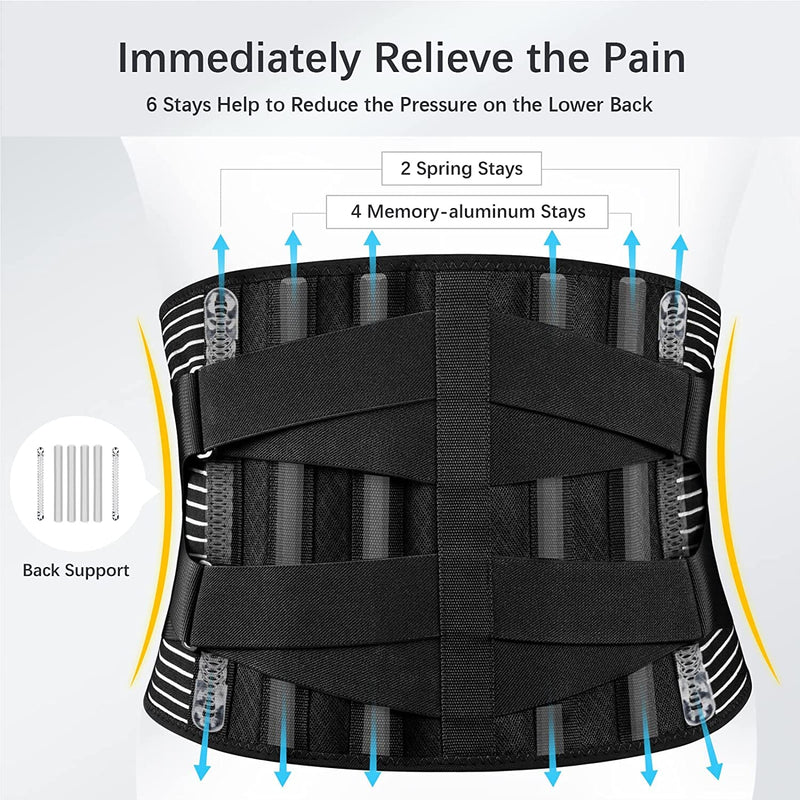 Braces for Lower Back Pain Relief with 6 Stays Wellness - DailySale