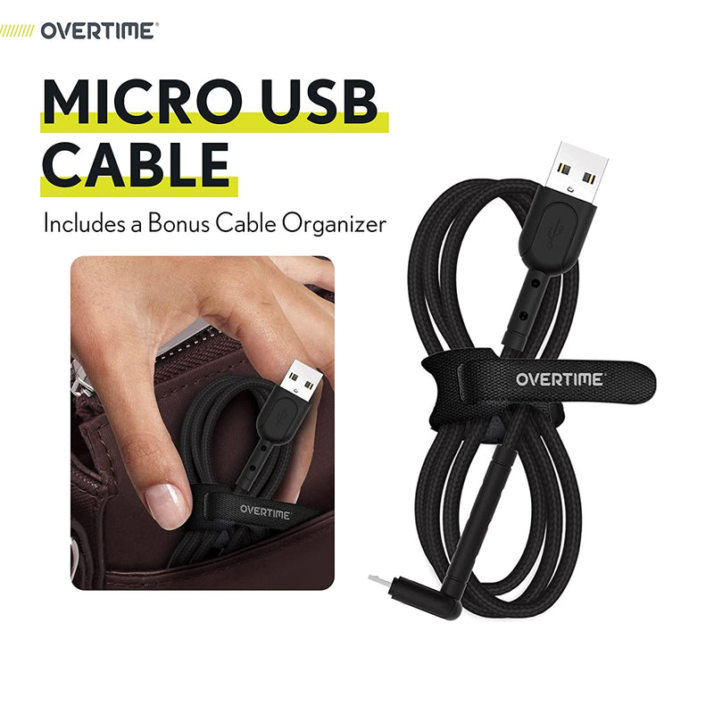 Braided Nylon High Speed Micro USB 90 Degree Charging Cable Mobile Accessories - DailySale