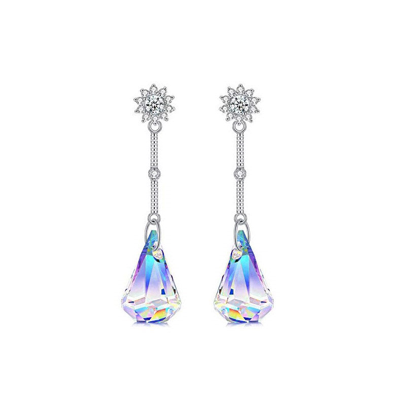 Aurora Borealis Crystal Drop Earrings made with Swarovski Elements - DailySale, Inc
