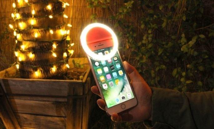 Bright Ring Rechargeable LED Selfie Light for All Phone Models - Assorted Colors Phones & Accessories - DailySale