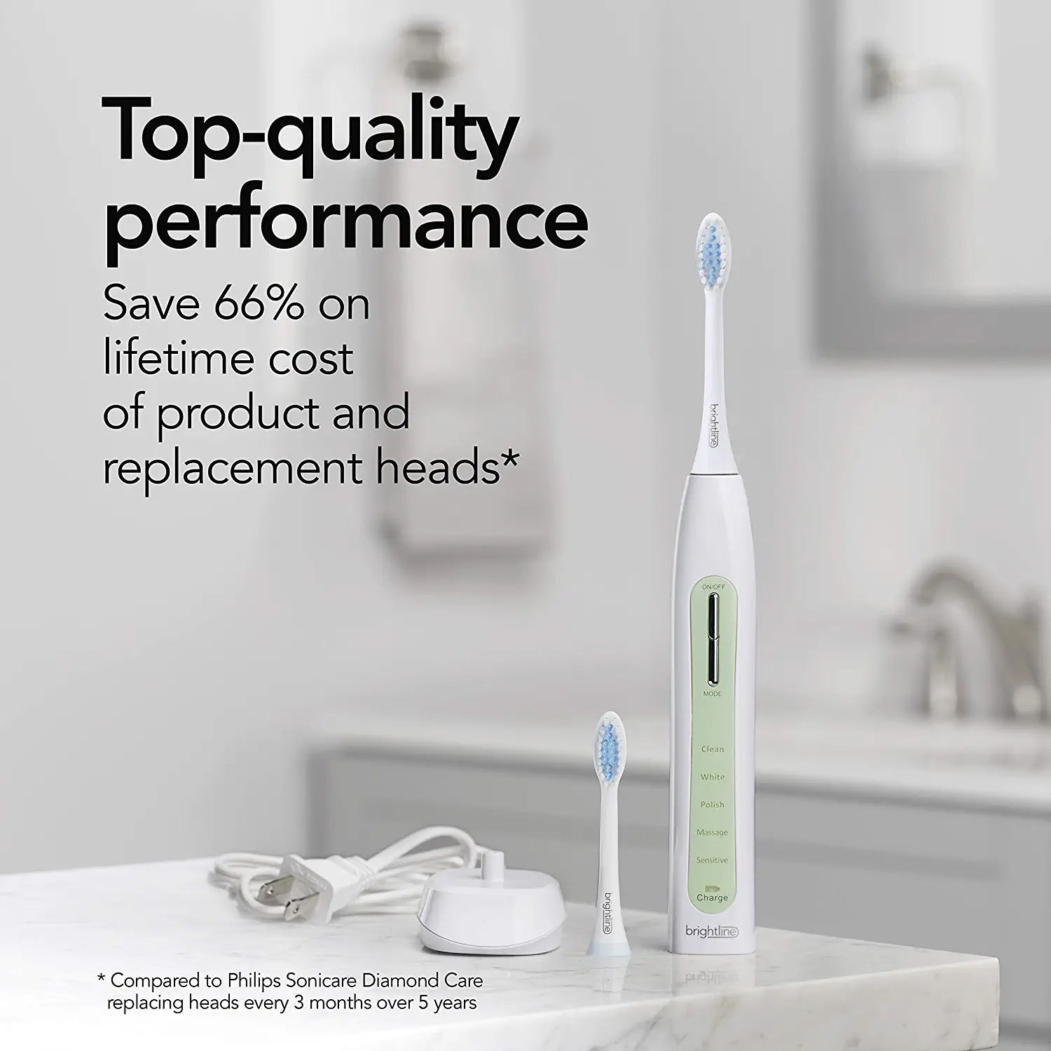 Brightline Rechargeable Sonic Electric Toothbrush Beauty & Personal Care - DailySale