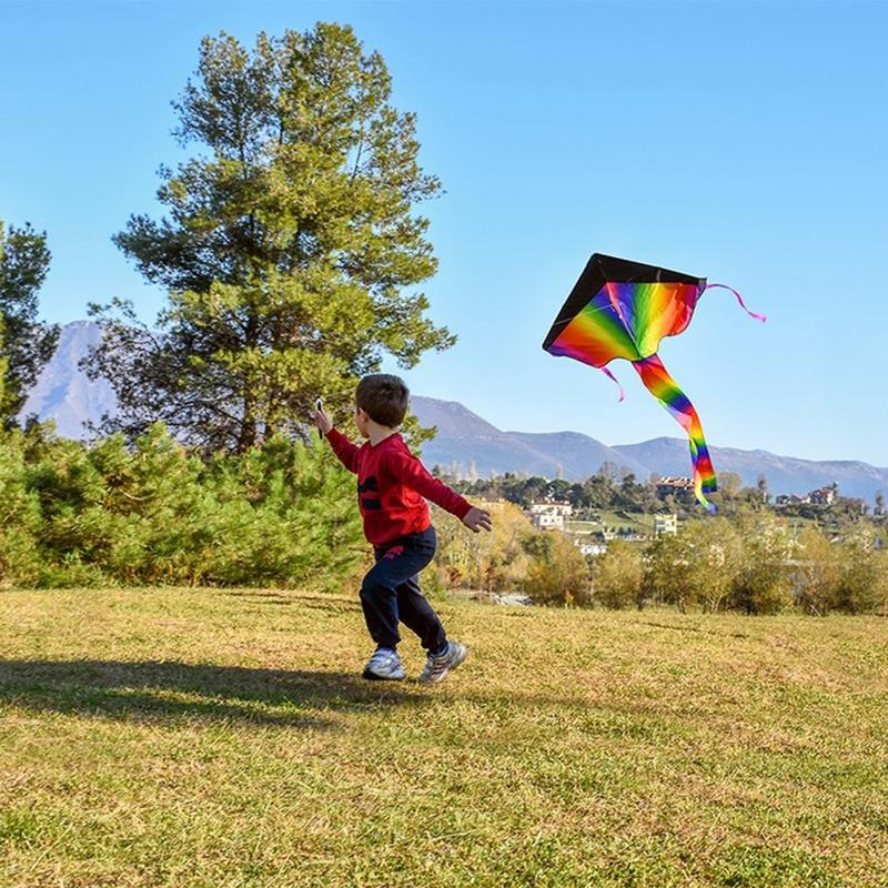 BritenWay Ripstop Polyester Fabric Extra Large Rainbow Kite Toys & Games - DailySale