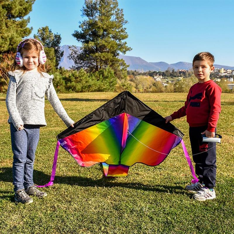BritenWay Ripstop Polyester Fabric Extra Large Rainbow Kite Toys & Games - DailySale