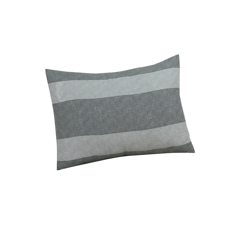 Brooklyn Flat Herringbone Wide Striped Grey Comforter Set Bedding - DailySale