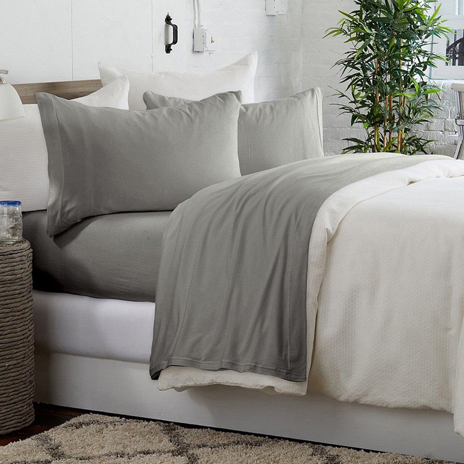 Brooklyn Flat Jersey Knit Sheet Set Bedding - DailySale