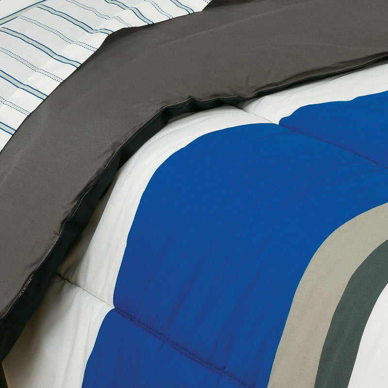 Brooklyn Flat Rugby Stripe Bed-in-a-Bag Set